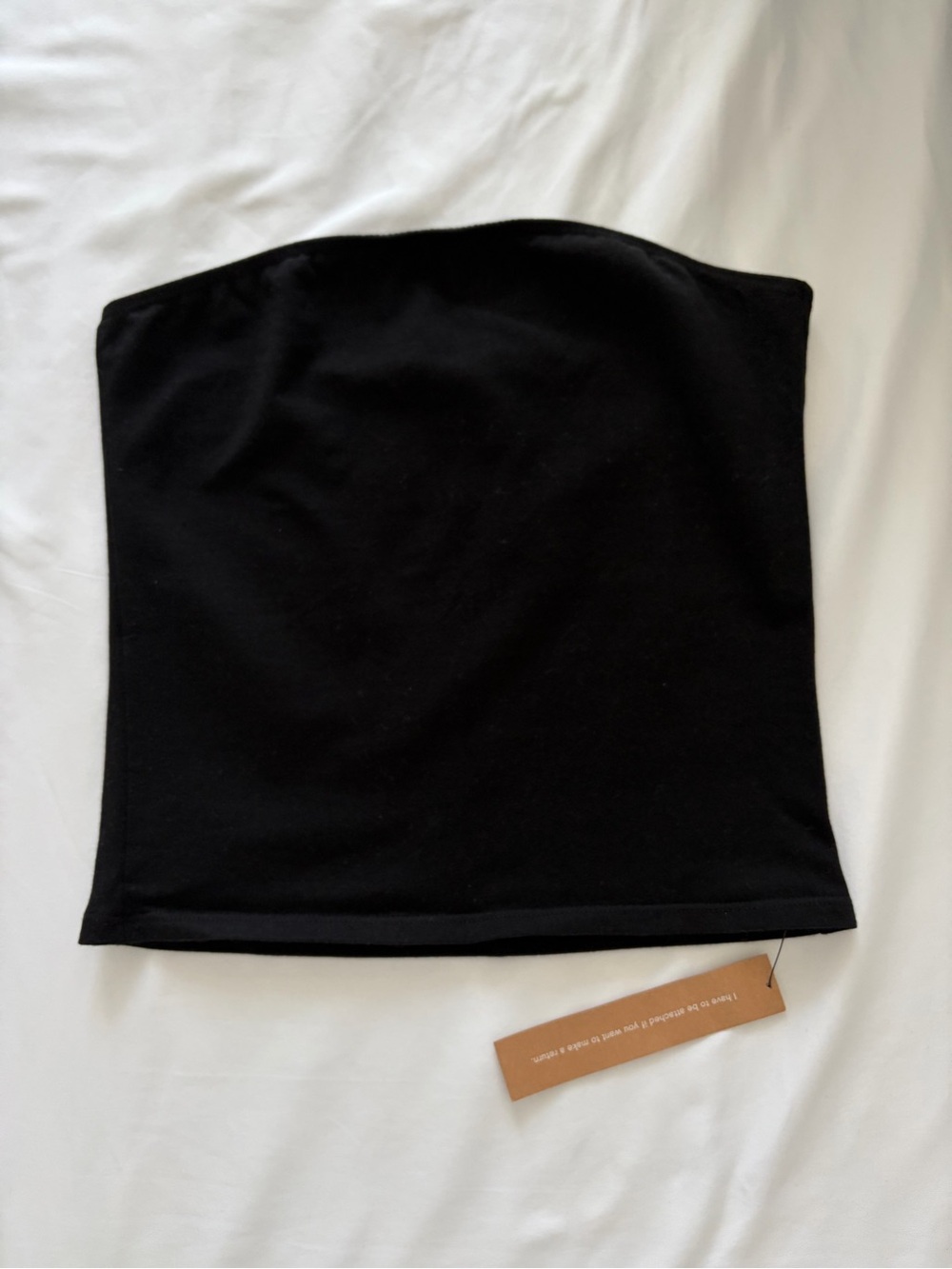 Reformation Black Strapless Tube Top